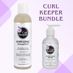 Curl Keeper Bundle - Energizing Shampoo and Rapid Hair Repair Herbal Treatment